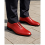 Pantofi barbati rosii eleganți din piele naturală cu șiret și talpi confortabile deosebite GKR51R